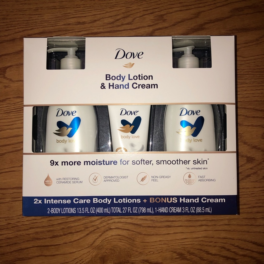 Dove Lotion and Hand Cream Set